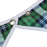 Maxbell Detachable Bib Adult Mealtime Cloth Protector Disability Aid Apron - Green Grid