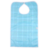 Maxbell Detachable Bib Adult Mealtime Cloth Protector Disability Aid Apron - Green Grid