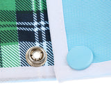 Maxbell Detachable Bib Adult Mealtime Cloth Protector Disability Aid Apron - Green Grid