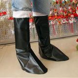 Maxbell Santa Claus Costume Boots Christmas Holiday Props Boots Party Supply Black