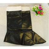 Maxbell Santa Claus Costume Boots Christmas Holiday Props Boots Party Supply Black
