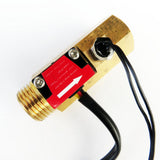 Maxbell G1/2'' Water Flow Sensor Switch Flowmeter Control With Temperature Detection