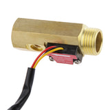 Maxbell G1/2'' Water Flow Sensor Switch Flowmeter Control With Temperature Detection