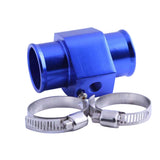 Maxbell Aluminum Car 28mm Water Temperature Sensor Adaptor Gauge Radiator Adaptor Hose Clamps  1/8 NPT TEMP Gauge Blue