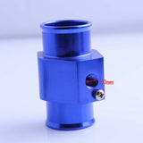 Maxbell Aluminum Car 28mm Water Temperature Sensor Adaptor Gauge Radiator Adaptor Hose Clamps  1/8 NPT TEMP Gauge Blue