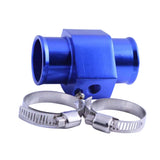 Maxbell Aluminum Car 28mm Water Temperature Sensor Adaptor Gauge Radiator Adaptor Hose Clamps  1/8 NPT TEMP Gauge Blue