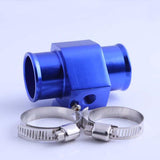 Maxbell Aluminum Car 28mm Water Temperature Sensor Adaptor Gauge Radiator Adaptor Hose Clamps  1/8 NPT TEMP Gauge Blue