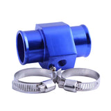 Maxbell Aluminum Car 28mm Water Temperature Sensor Adaptor Gauge Radiator Adaptor Hose Clamps  1/8 NPT TEMP Gauge Blue