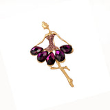 Maxbell Boutique Clothing Alloy Ornament Ballerina Crystal Brooch Dancer Corsage Pin Clothing Decoration