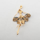 Maxbell Boutique Clothing Alloy Ornament Ballerina Crystal Brooch Dancer Corsage Pin Clothing Decoration
