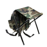 Maxbell 2 in 1 Fishing Stool Tackle Backpack Foldable Seat Camping Hunting Rucksack