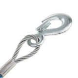 Maxbell 4m Steel Wire Rope Winch Cable Hook Tow for Truck Flatbed Boat Car Emergency