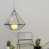 Maxbell Glass Pyramid Shape Clear Tabletop Succulent Plant Terrarium Box Hanging Planter Flower Fern Moss Pot