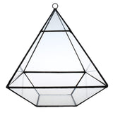 Maxbell Glass Pyramid Shape Clear Tabletop Succulent Plant Terrarium Box Hanging Planter Flower Fern Moss Pot