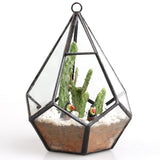 Maxbell Glass Pyramid Shape Clear Tabletop Succulent Plant Terrarium Box Hanging Planter Flower Fern Moss Pot