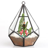 Maxbell Glass Pyramid Shape Clear Tabletop Succulent Plant Terrarium Box Hanging Planter Flower Fern Moss Pot