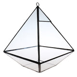 Maxbell Glass Pyramid Shape Clear Tabletop Succulent Plant Terrarium Box Hanging Planter Flower Fern Moss Pot