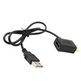 Maxbell Convertor + 50cm USB 2.0 Male Charger Cable Lead HDMI Male to Female M/F Splitter Adapter for HDTV, PlayStation 3, DVD