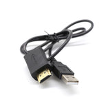 Maxbell Convertor + 50cm USB 2.0 Male Charger Cable Lead HDMI Male to Female M/F Splitter Adapter for HDTV, PlayStation 3, DVD