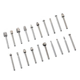 Maxbell Set of 20pcs 1/8" 3mm Shank Titanium HSS Router Bit Trimmer For Rotary Tool