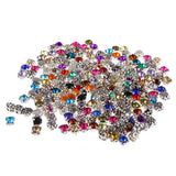 Maxbell 200Pieces  Sew on Diamante Rhinestone Crystal Mixed Color 0.24''