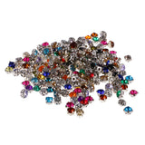 Maxbell 200Pieces  Sew on Diamante Rhinestone Crystal Mixed Color 0.24''