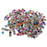 Maxbell 200Pieces  Sew on Diamante Rhinestone Crystal Mixed Color 0.24''