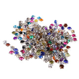 Maxbell 200Pieces  Sew on Diamante Rhinestone Crystal Mixed Color 0.24''
