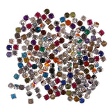Maxbell 200Pieces  Sew on Diamante Rhinestone Crystal Mixed Color 0.24''