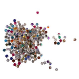 Maxbell 200Pieces  Sew on Diamante Rhinestone Crystal Mixed Color 0.24''