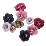 Maxbell 10 Pieces Assorted Color Sewing Fabric Flower Embellishment Applique for DIY Dress Hair Bow Decor #5