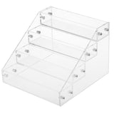 Maxbell 4 Tiers Acrylic Makeup Nail Polish Display Stand Organizer Clear Holder Rack