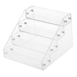 Maxbell 4 Tiers Acrylic Makeup Nail Polish Display Stand Organizer Clear Holder Rack