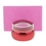 Maxbell Pretty Transparent Nail Art Stamping Stamper Scraper Image Plate Manicure Tool Marshmallow Silicone Jelly Stamper with Cap