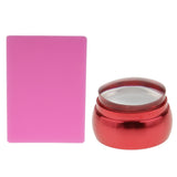 Maxbell Pretty Transparent Nail Art Stamping Stamper Scraper Image Plate Manicure Tool Marshmallow Silicone Jelly Stamper with Cap