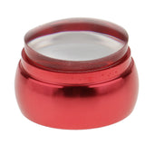 Maxbell Pretty Transparent Nail Art Stamping Stamper Scraper Image Plate Manicure Tool Marshmallow Silicone Jelly Stamper with Cap