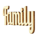 Maxbell 10 Pieces Natural Family Wooden Craft Cut Wooden Pieces Card Making DIY