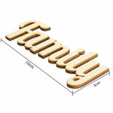 Maxbell 10 Pieces Natural Family Wooden Craft Cut Wooden Pieces Card Making DIY