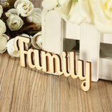 Maxbell 10 Pieces Natural Family Wooden Craft Cut Wooden Pieces Card Making DIY