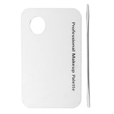 Maxbell New Acrylic Makeup Nail Art Cosmetic Foundation Mixing Palette Stainless Steel Spatula Tools