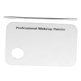 Maxbell New Acrylic Makeup Nail Art Cosmetic Foundation Mixing Palette Stainless Steel Spatula Tools