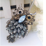 Maxbell Novelty Magnetic Curtain Tieback Chain Buckle Drape Blind Sheer Curtain Holdback Clip in Owl Shape, Bronze
