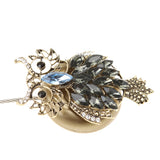 Maxbell Novelty Magnetic Curtain Tieback Chain Buckle Drape Blind Sheer Curtain Holdback Clip in Owl Shape, Bronze