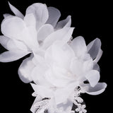 Maxbell Elegant Wedding Short Fingerless Fabulous Lace Flower Gloves Rhinestone Evening Party Women Ladies Bridal Gloves