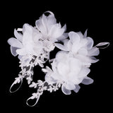 Maxbell Elegant Wedding Short Fingerless Fabulous Lace Flower Gloves Rhinestone Evening Party Women Ladies Bridal Gloves