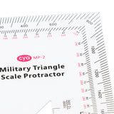 Maxbell 5"x5" Coordinate Scale Protractor Grid Reader GTA Topographic Map Scale for Map Reading