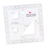 Maxbell 5"x5" Coordinate Scale Protractor Grid Reader GTA Topographic Map Scale for Map Reading