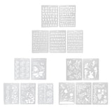 Maxbell 5 Pieces Multifunctional Plastic Drawing Template Drawing Decor Craft #3