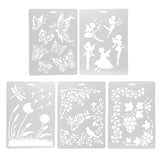 Maxbell 5 Pieces Multifunctional Plastic Drawing Template Drawing Decor Craft #3