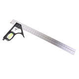 Maxbell 300mm(12'') Adjustable Engineers Combination Try Square Set Right Angle Ruler